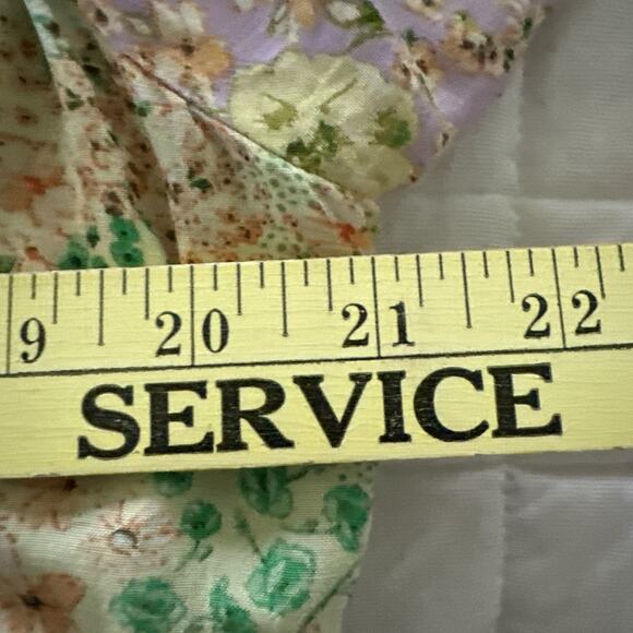 ANN TAYLOR LOFT Shirt Dress Womens Large Green Floral Maxi Godet Pastel Romantic - Picture 8 of 12